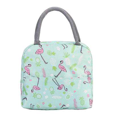 Sac isotherme  Flamant rose vert